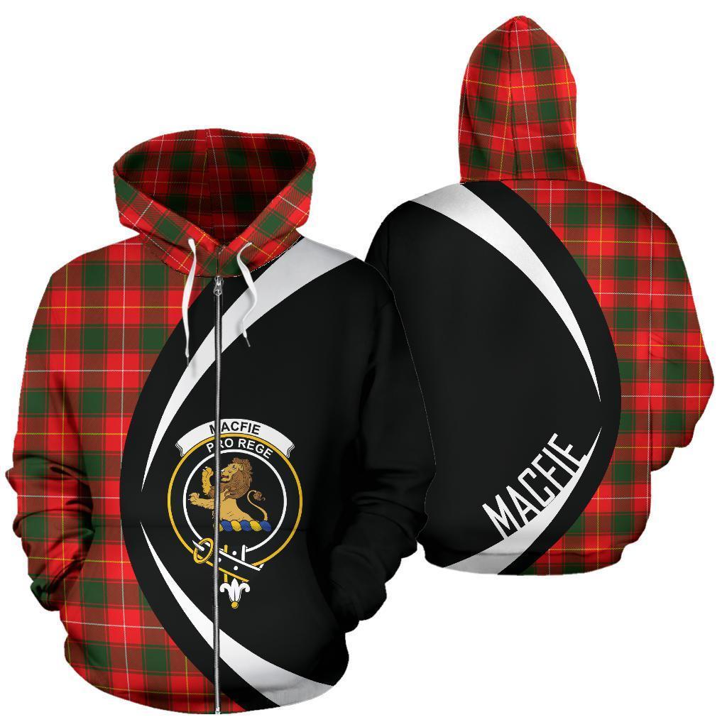 MacFie Tartan Crest Zipper Hoodie - Circle Style