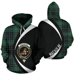MacAulay Hunting Ancient Tartan Crest Hoodie - Circle Style