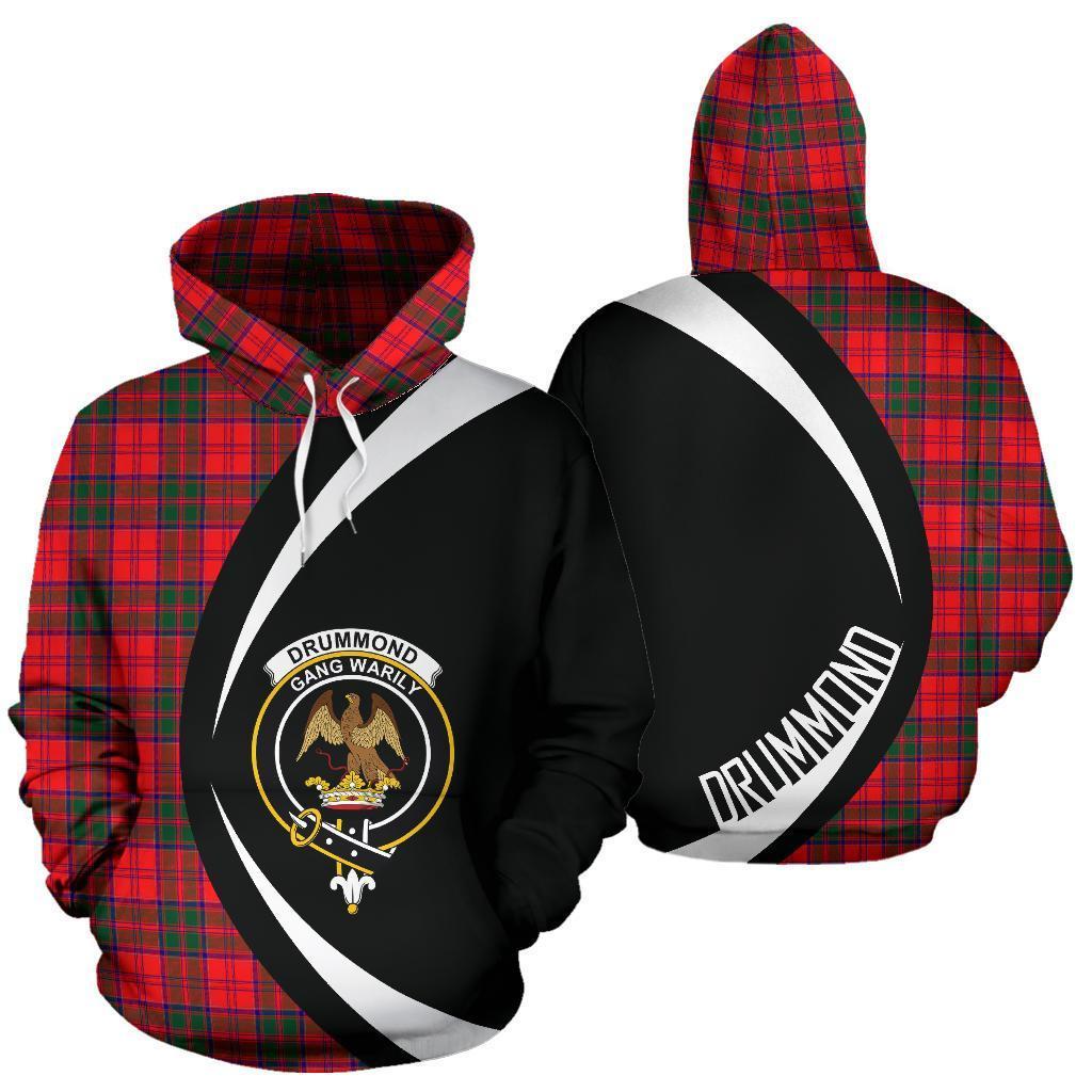 Drummond Modern Tartan Crest Hoodie - Circle Style