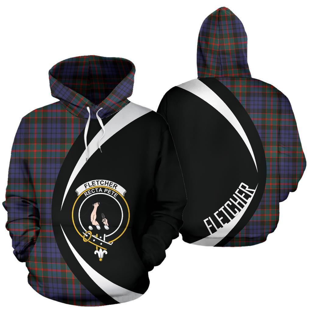 Fletcher of Dunans Tartan Crest Hoodie - Circle Style