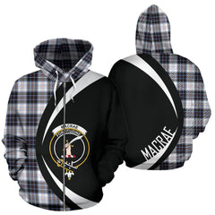 MacRae Dress Modern Tartan Crest Zipper Hoodie - Circle Style