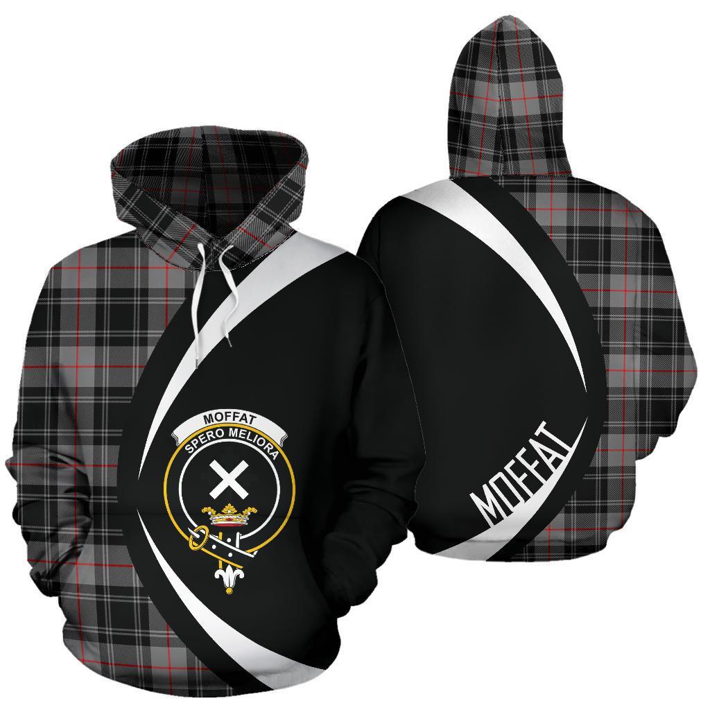 Moffat Modern Tartan Crest Hoodie - Circle Style