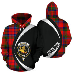 Nicolson Modern Tartan Crest Hoodie - Circle Style