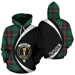 Chisholm Hunting Ancient Tartan Crest Hoodie - Circle Style