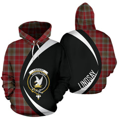 Lindsay Weathered Tartan Crest Hoodie - Circle Style
