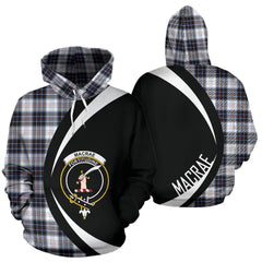 MacRae Dress Modern Tartan Crest Hoodie - Circle Style