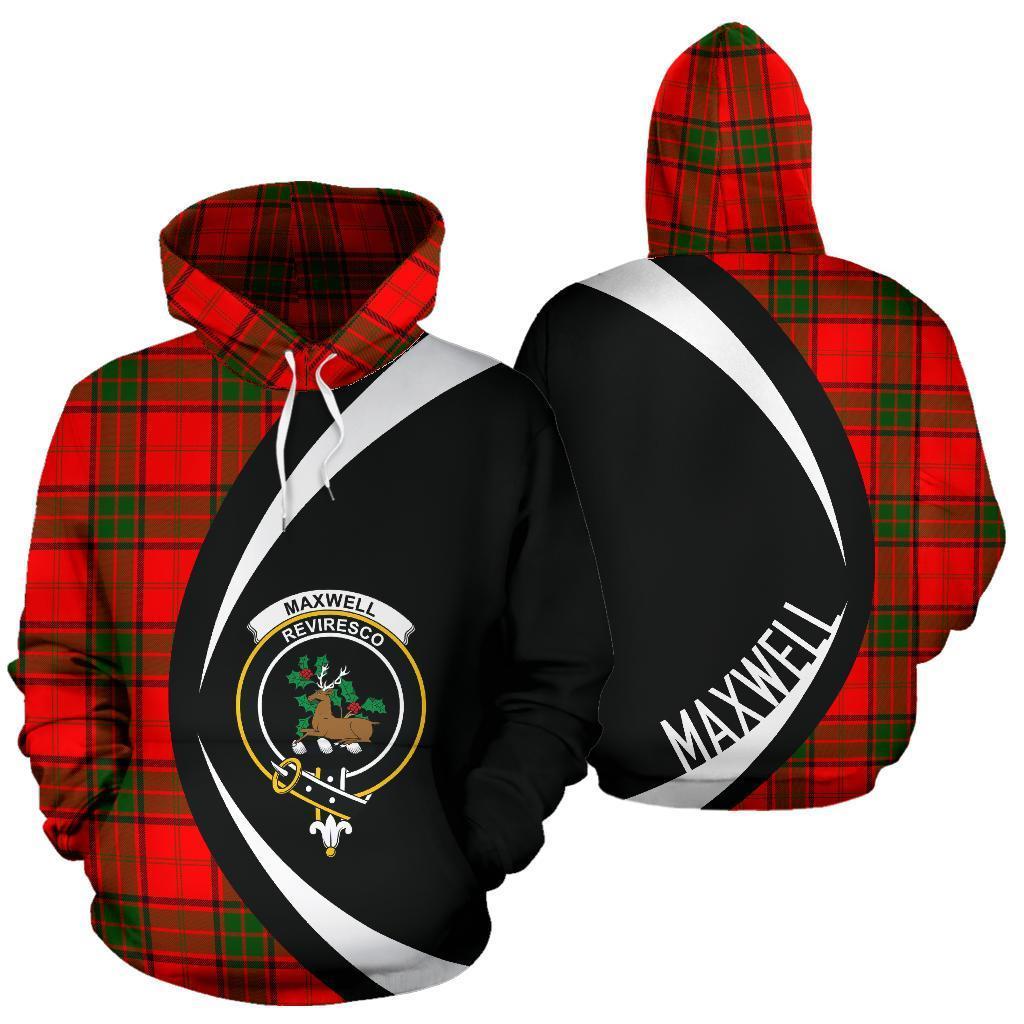 Maxwell Modern Tartan Crest Hoodie - Circle Style
