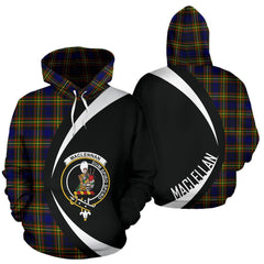MacLellan Modern Tartan Crest Hoodie - Circle Style