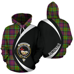 MacDonald of Clanranald Tartan Crest Hoodie - Circle Style