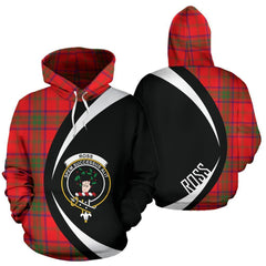Ross Modern Tartan Crest Hoodie - Circle Style