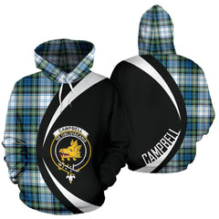 Campbell Faded Tartan Crest Hoodie - Circle Style