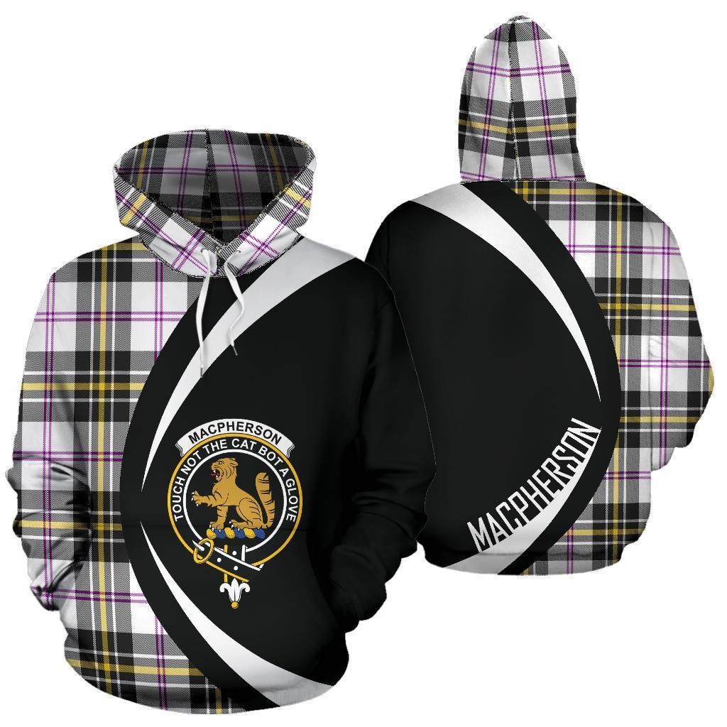 MacPherson Dress Modern Tartan Crest Hoodie - Circle Style