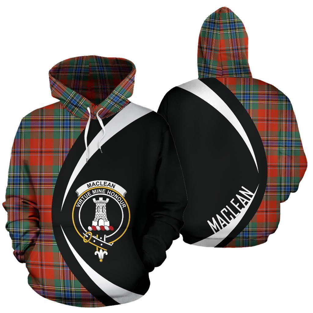 MacLean of Duart Ancient Tartan Crest Hoodie - Circle Style