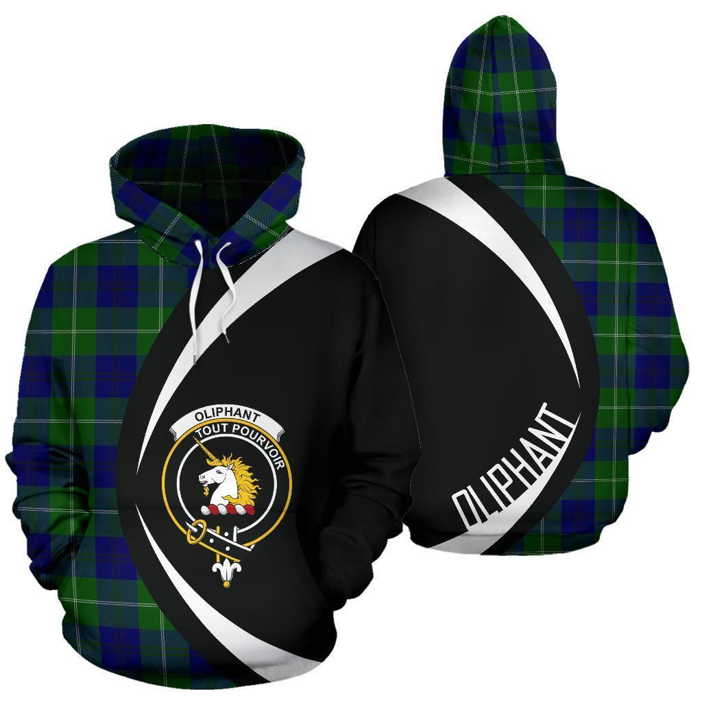 Oliphant Modern Tartan Crest Hoodie - Circle Style