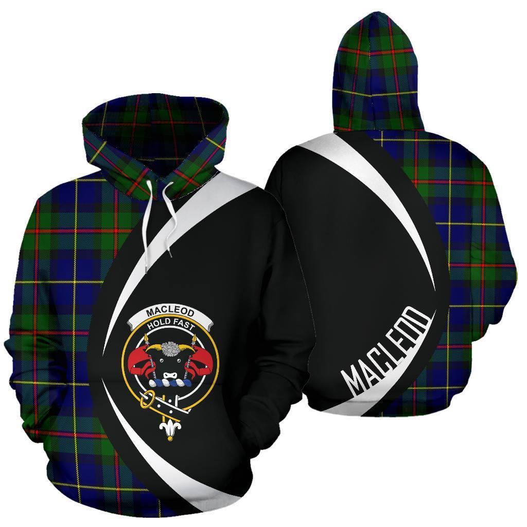 MacLeod of Harris Modern Tartan Crest Hoodie - Circle Style