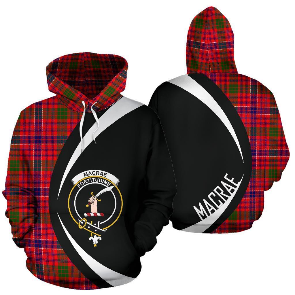 MacRae Modern Tartan Crest Hoodie - Circle Style