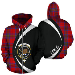 Leslie Modern Tartan Crest Zipper Hoodie - Circle Style