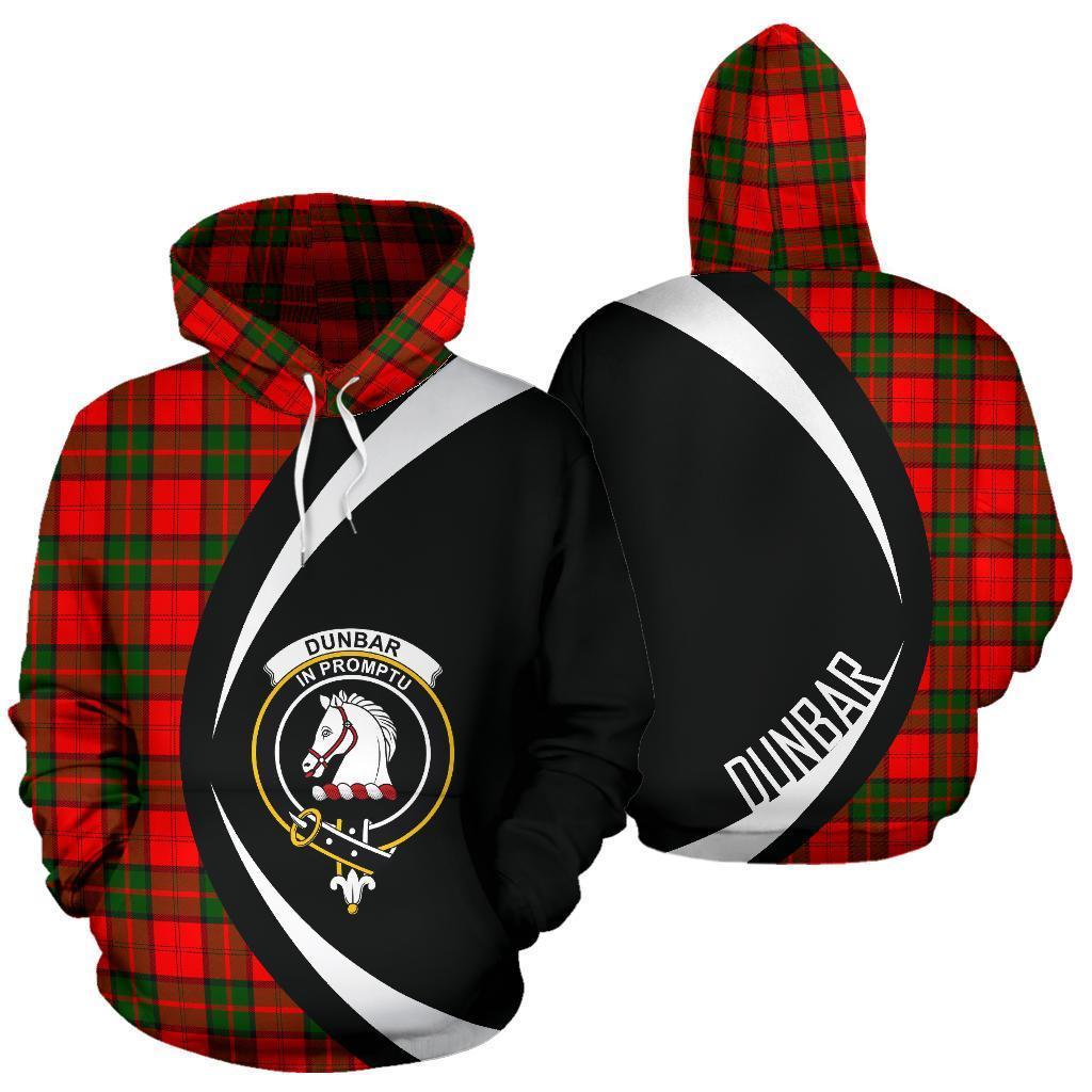 Dunbar Modern Tartan Crest Hoodie - Circle Style
