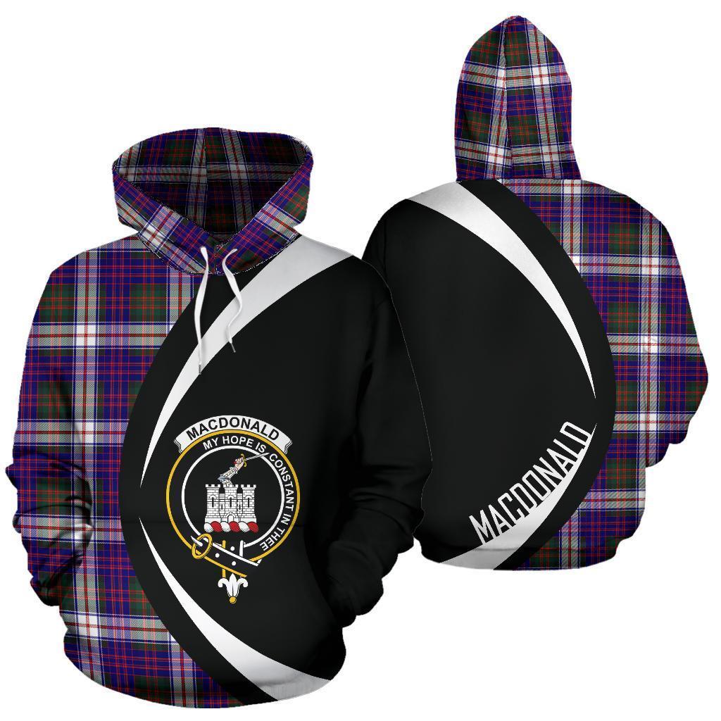 MacDonald Dress Modern Tartan Crest Hoodie - Circle Style