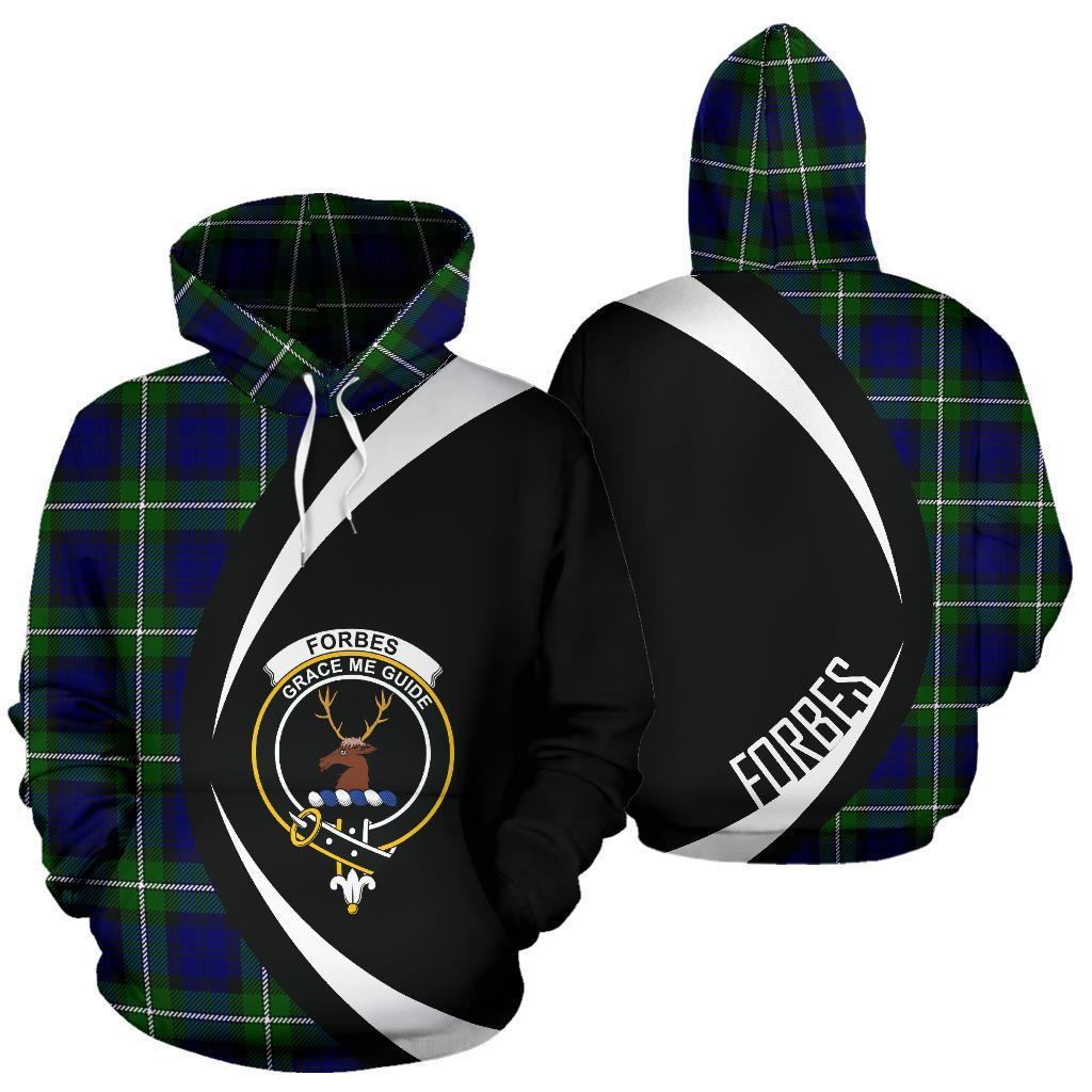 Forbes Modern Tartan Crest Hoodie - Circle Style