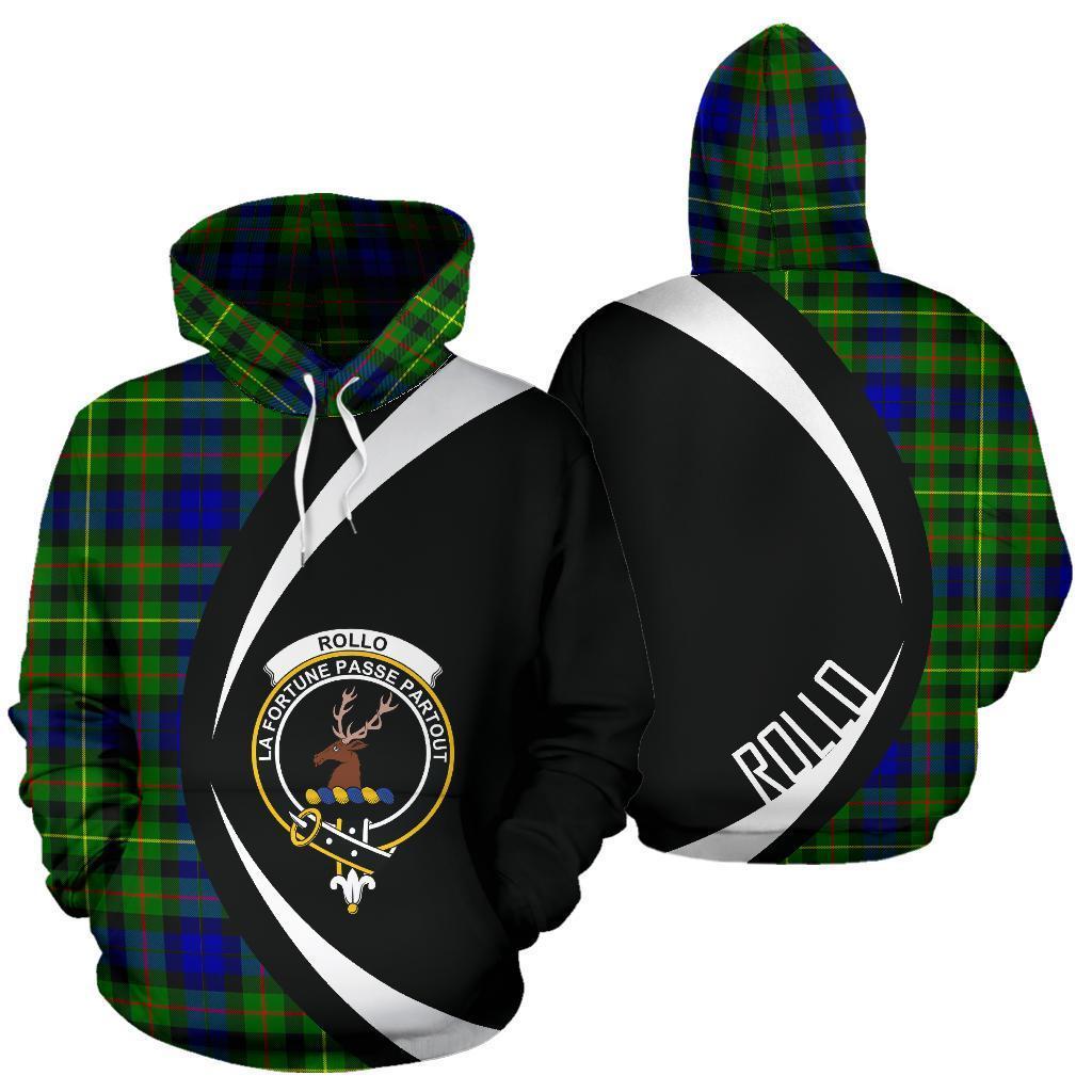 Rollo Modern Tartan Crest Hoodie - Circle Style