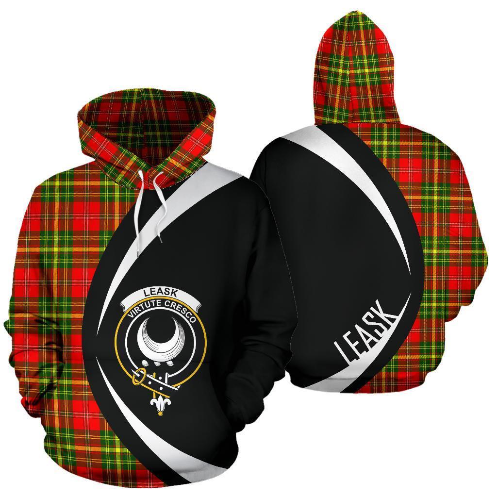 Leask Tartan Crest Hoodie - Circle Style