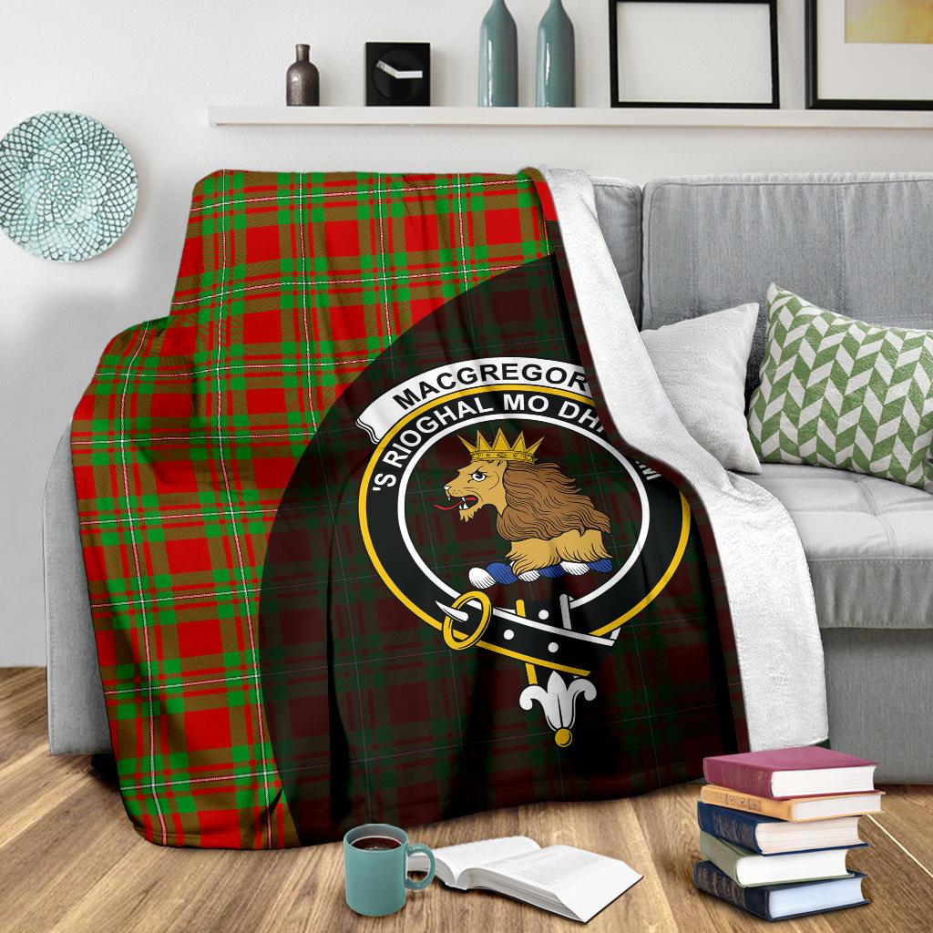 MacGregor Modern Tartan Crest Blanket Wave Style