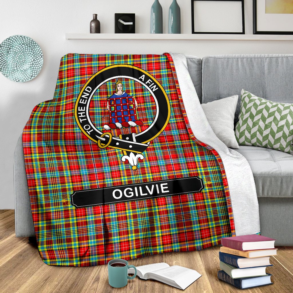 Ogilvie Family Tartan Crest Blankets