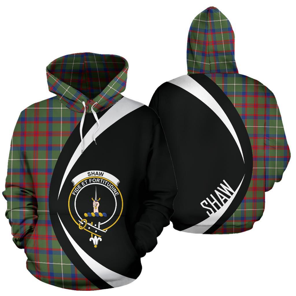 Shaw Green Modern Tartan Crest Hoodie - Circle Style