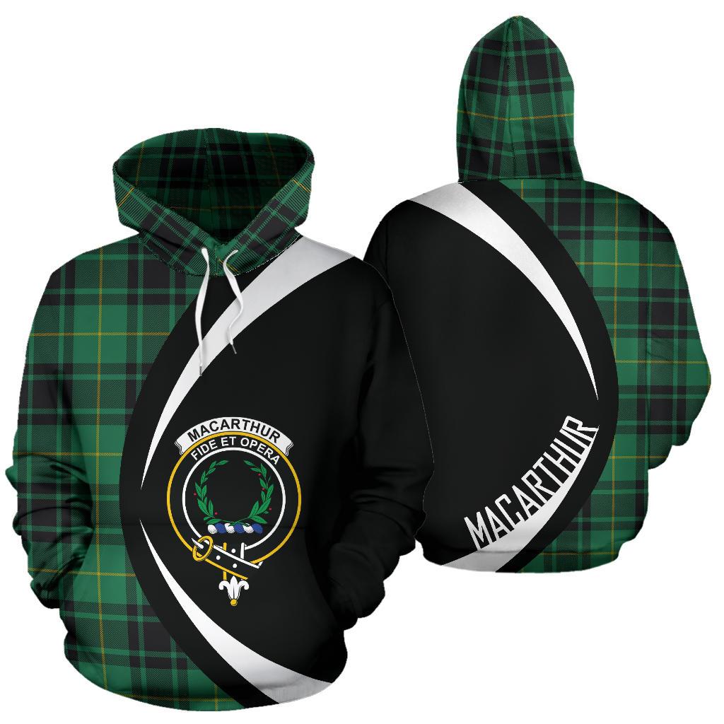 Macarthur Ancient Tartan Crest Hoodie - Circle Style