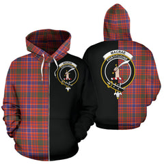 MacRae Ancient Tartan Crest Zipper Hoodie - Half Of Me Style