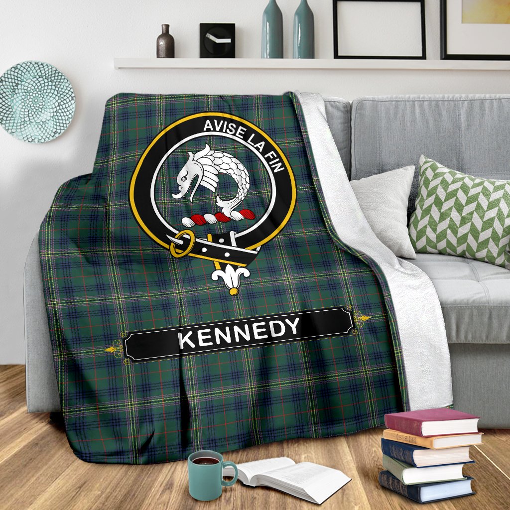 Kennedy Tartan Crest Blanket - 3 Sizes