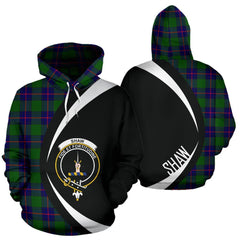 Shaw Modern Tartan Crest Hoodie - Circle Style