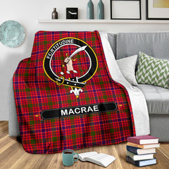 MacRae Tartan Crest Blanket - 3 Sizes