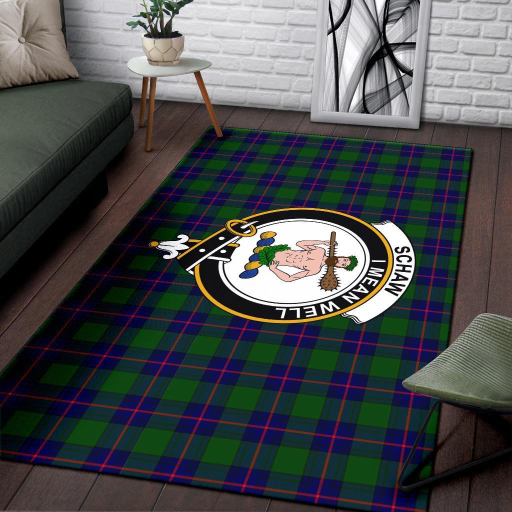 Shaw (Or Schaw) Of Sauchie Tartan Crest Area Rug