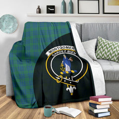 Montgomery Ancient Tartan Crest Blanket Wave Style