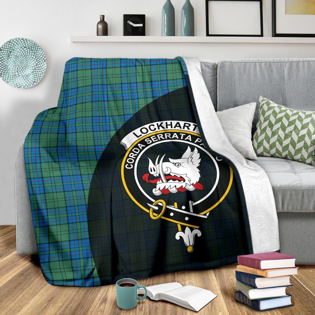 Lockhart Tartan Crest Blanket Wave Style