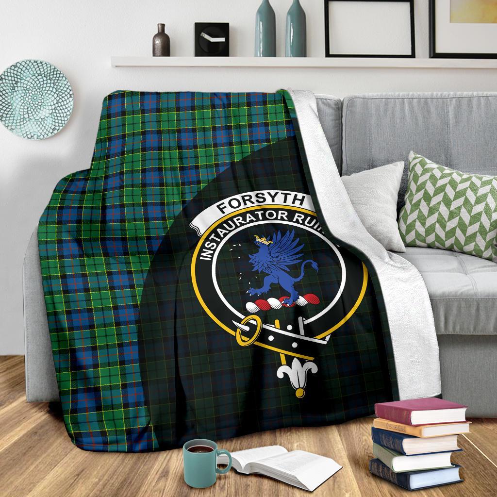 Forsyth Ancient Tartan Crest Blanket Wave Style