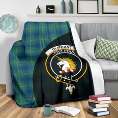 Oliphant Ancient Tartan Crest Blanket Wave Style