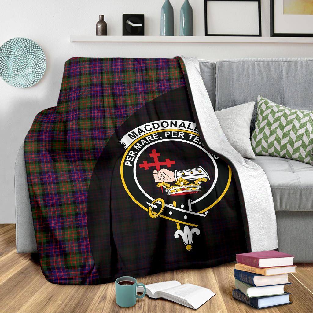 MacDonald Modern Tartan Crest Blanket Wave Style