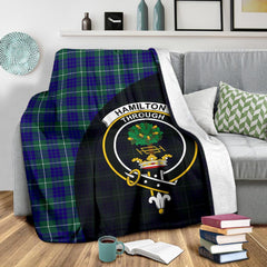Hamilton Hunting Modern Tartan Crest Blanket Wave Style