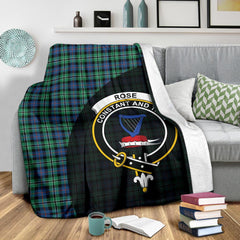 Rose Hunting Ancient Tartan Crest Blanket Wave Style