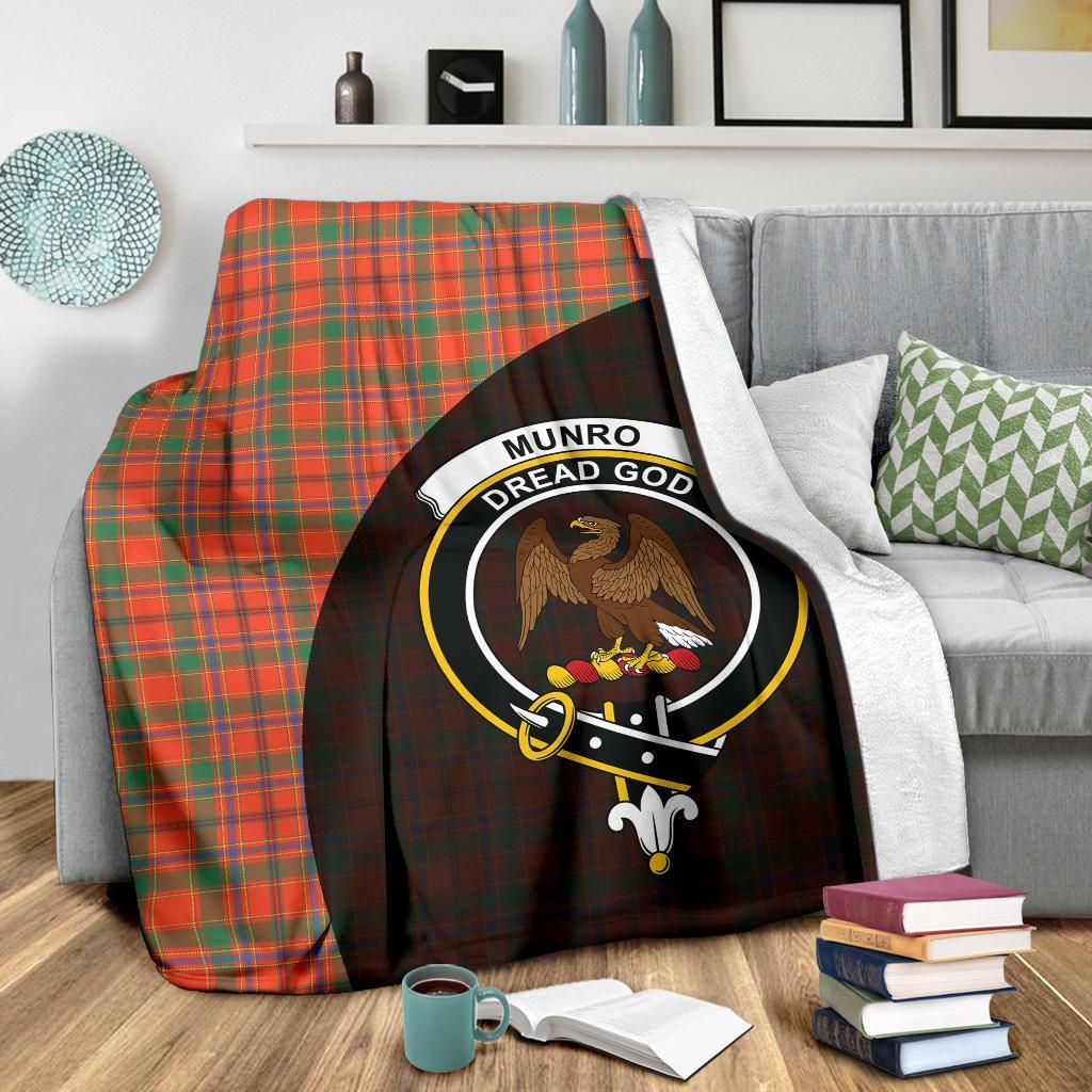 Munro Ancient Tartan Crest Blanket Wave Style