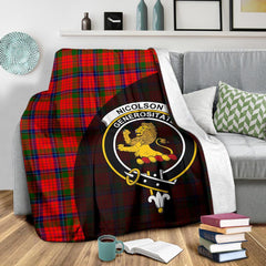 Nicolson Modern Tartan Crest Blanket Wave Style