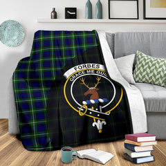 Forbes Modern Tartan Crest Blanket Wave Style