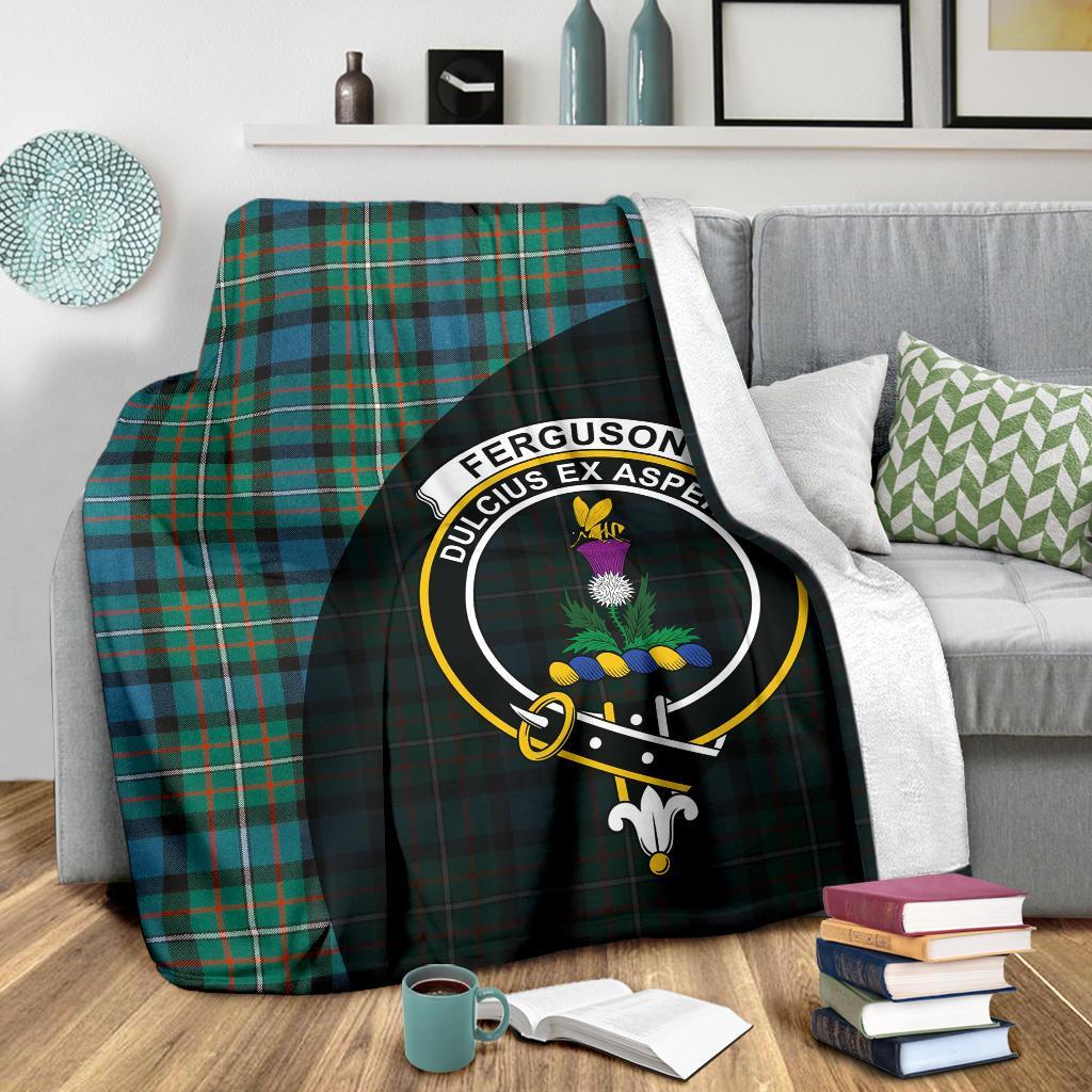 Ferguson Ancient Tartan Crest Blanket Wave Style