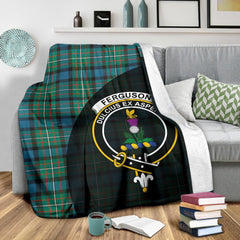 Ferguson Ancient Tartan Crest Blanket Wave Style