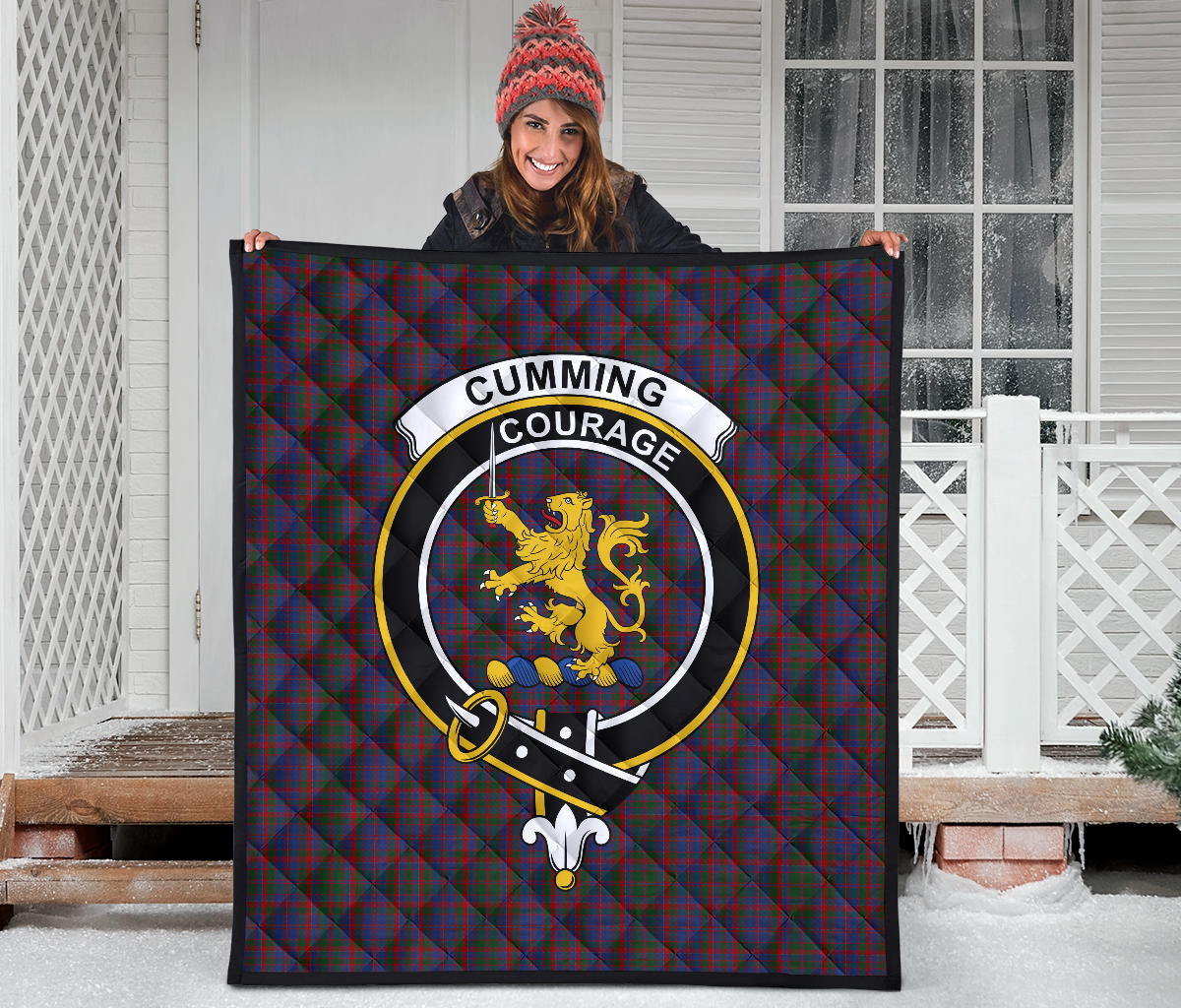 Cumming Tartan Crest Quilt - SP