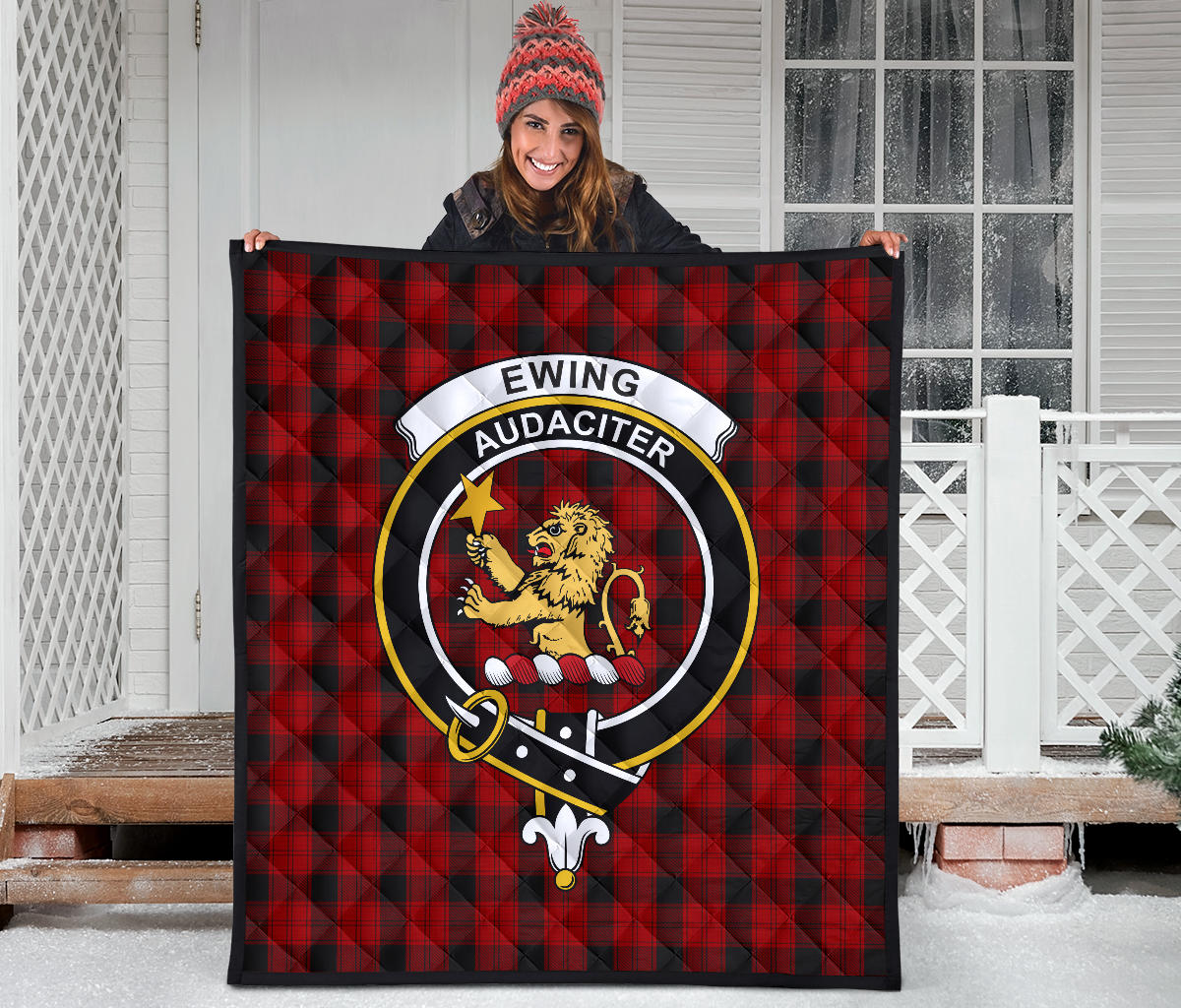 Ewing Tartan Crest Quilt - SP