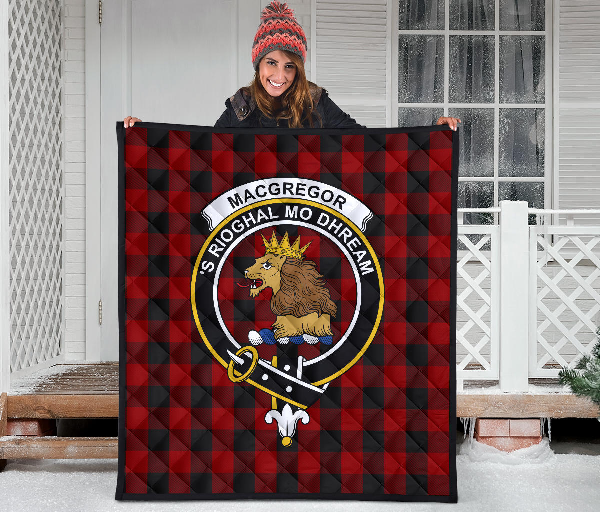 Rob Roy Macgregor Tartan Crest Quilt - SP